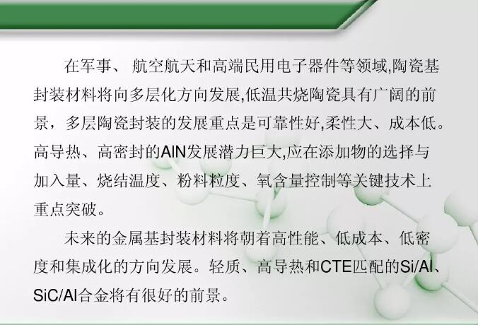 電子封裝材料結(jié)語