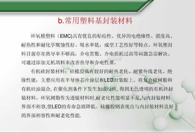 常用塑料基封裝材料