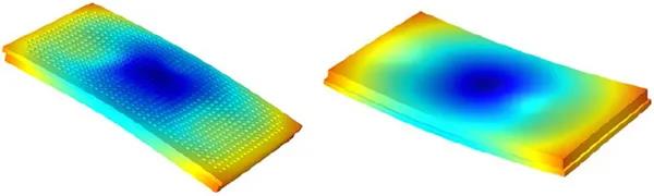 圖11 - PS640 在室溫組裝后發(fā)生的封裝翹曲的50 倍放大圖