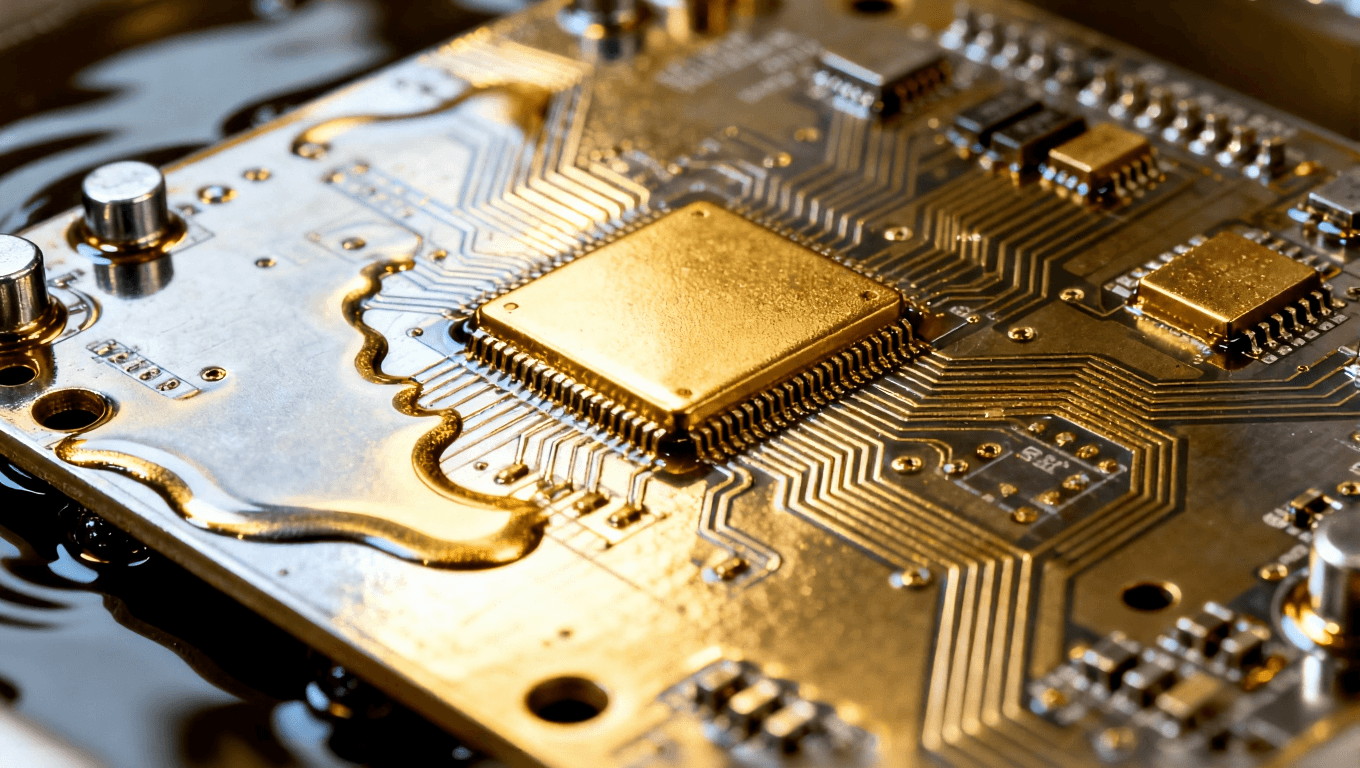 電路板化學(xué)鍍鎳過程，鍍層均勻且光澤感十足