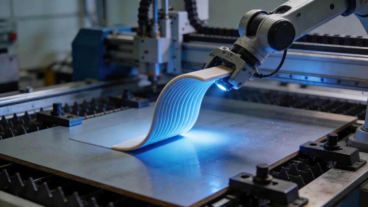 軟硬結(jié)合板自動化彎折成型工藝場景